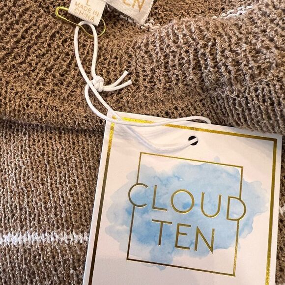 Cloud Ten NWT Brown Striped Sweater - Picture 2 of 3